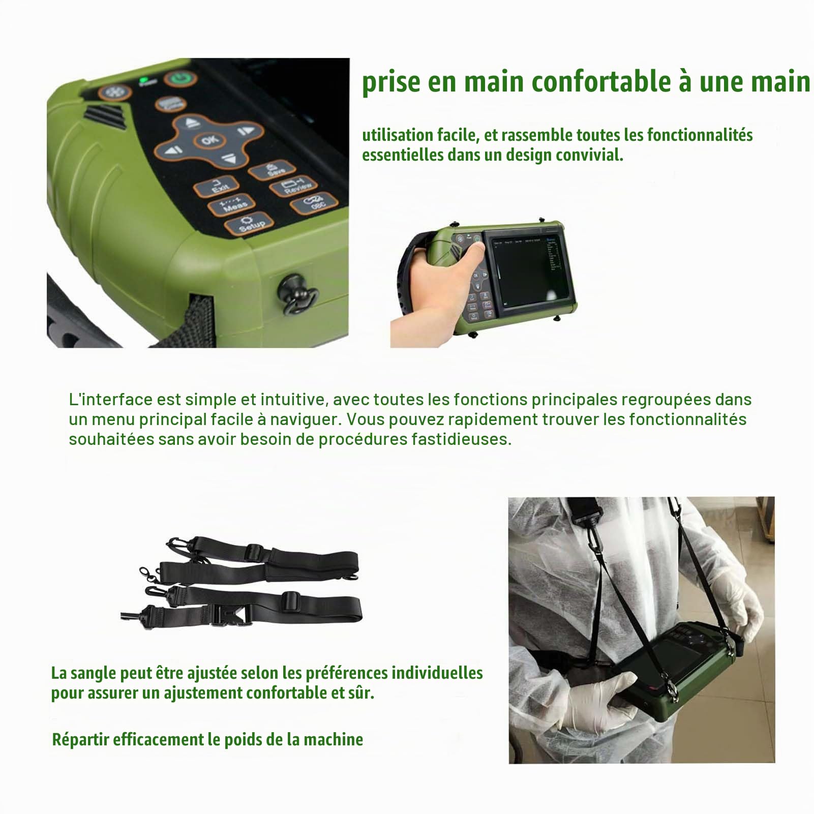 Échographe Vétérinaire Portable avec Sonde 3,5 MHz,pour Porcs Et Ovins Echographie Appareil Grossesse Multifonction Écran HD 5.6" pour Animaux Agricoles, Porcs, Chèvres, Test De Gestation