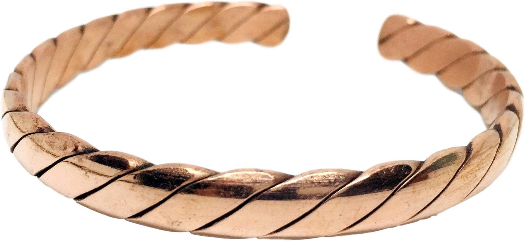 Healing Lama Handmade Traditional Design Style Braided Copper Bracelet. 100% Pure Raw Copper Bracelet. (Braided)