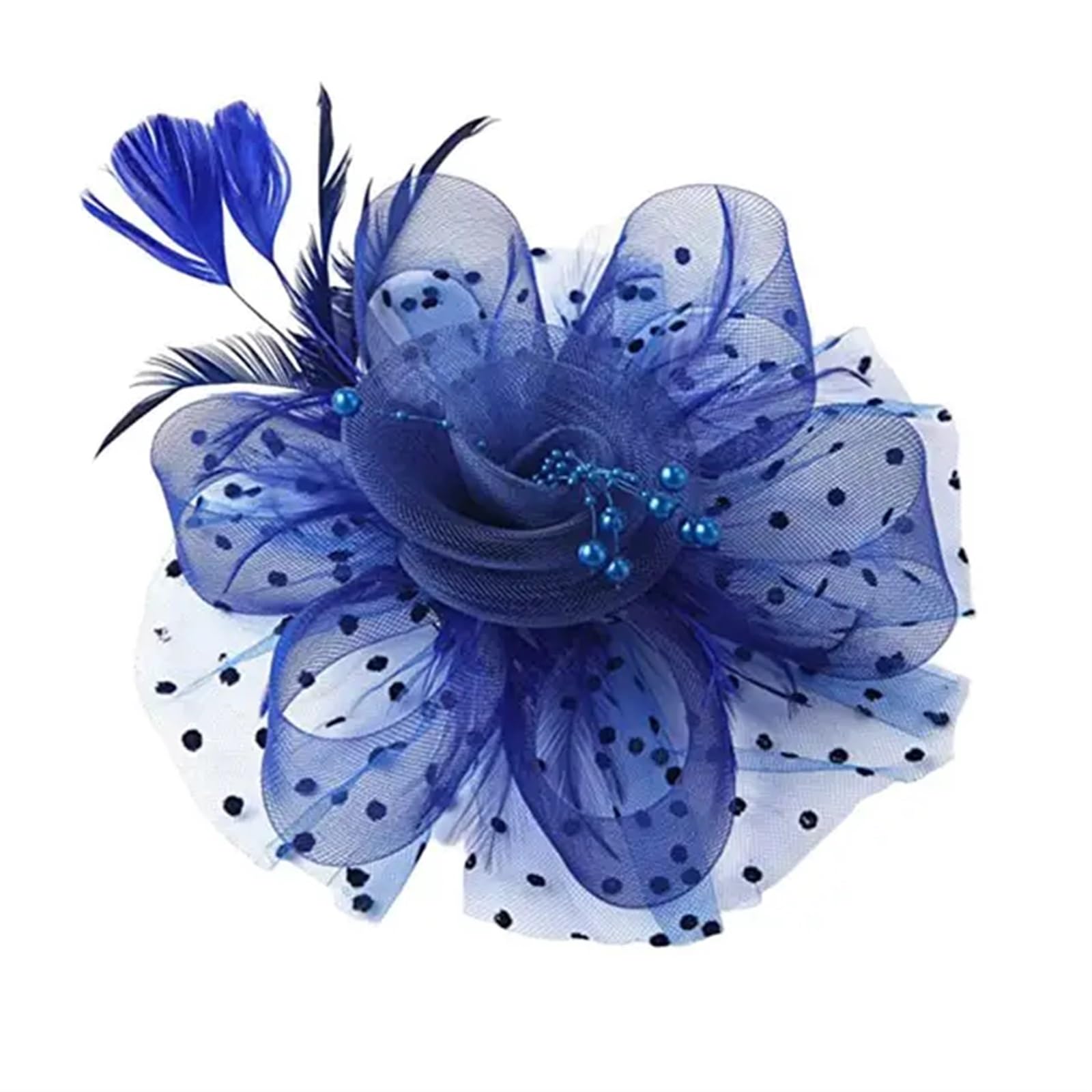 UALXPAO Wedding Hats Party Fascinator Headdress Wedding Headwear Bridal Hair Accessories for Tea Party,Weddings(Blue2)