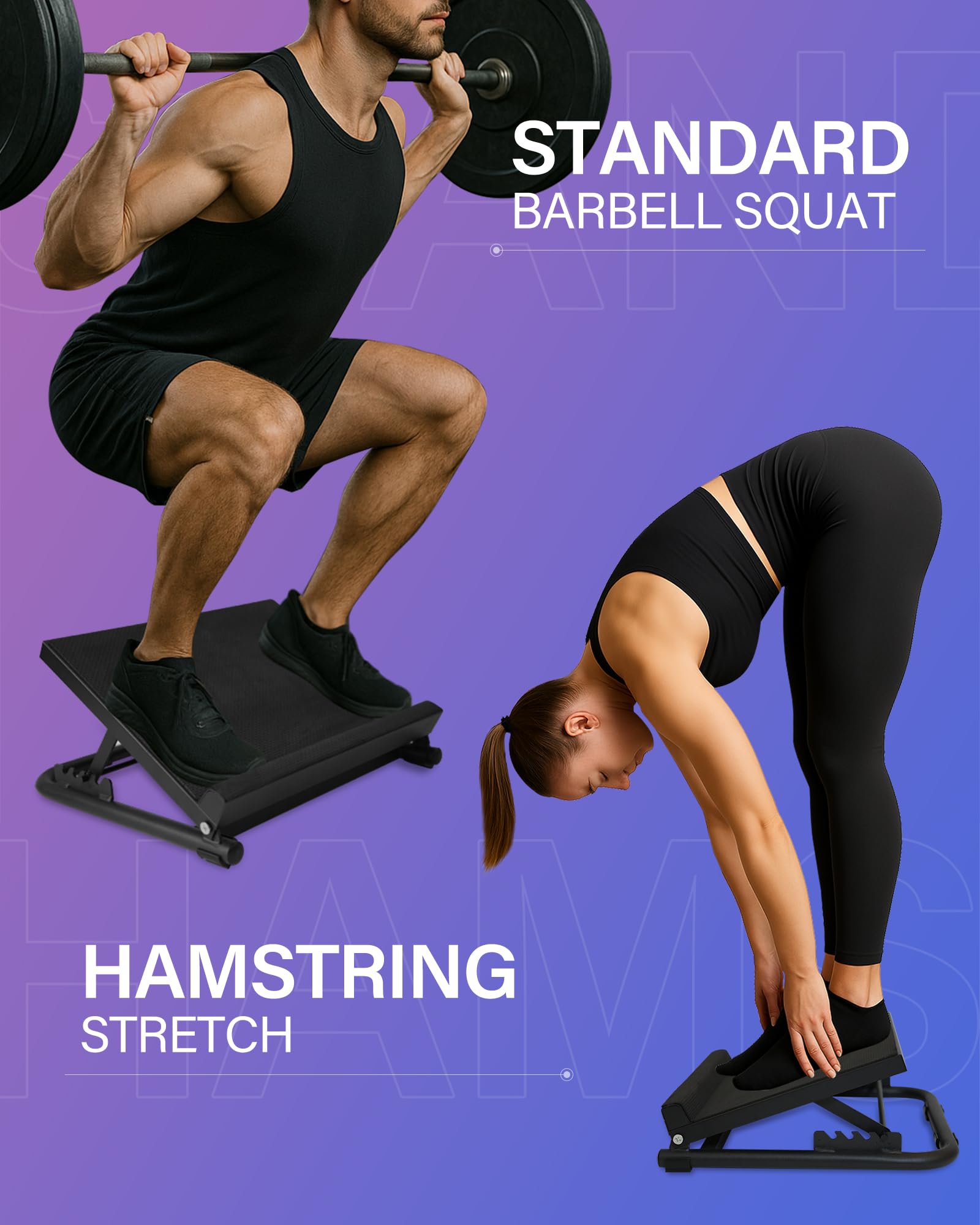 HVO Cuneo Per Squat Ramp: Stacchi Estensori Per Polpacci Antiscivolo slant board Block Tavola Propriocettiva Caviglia Quantità Di Tappo 2