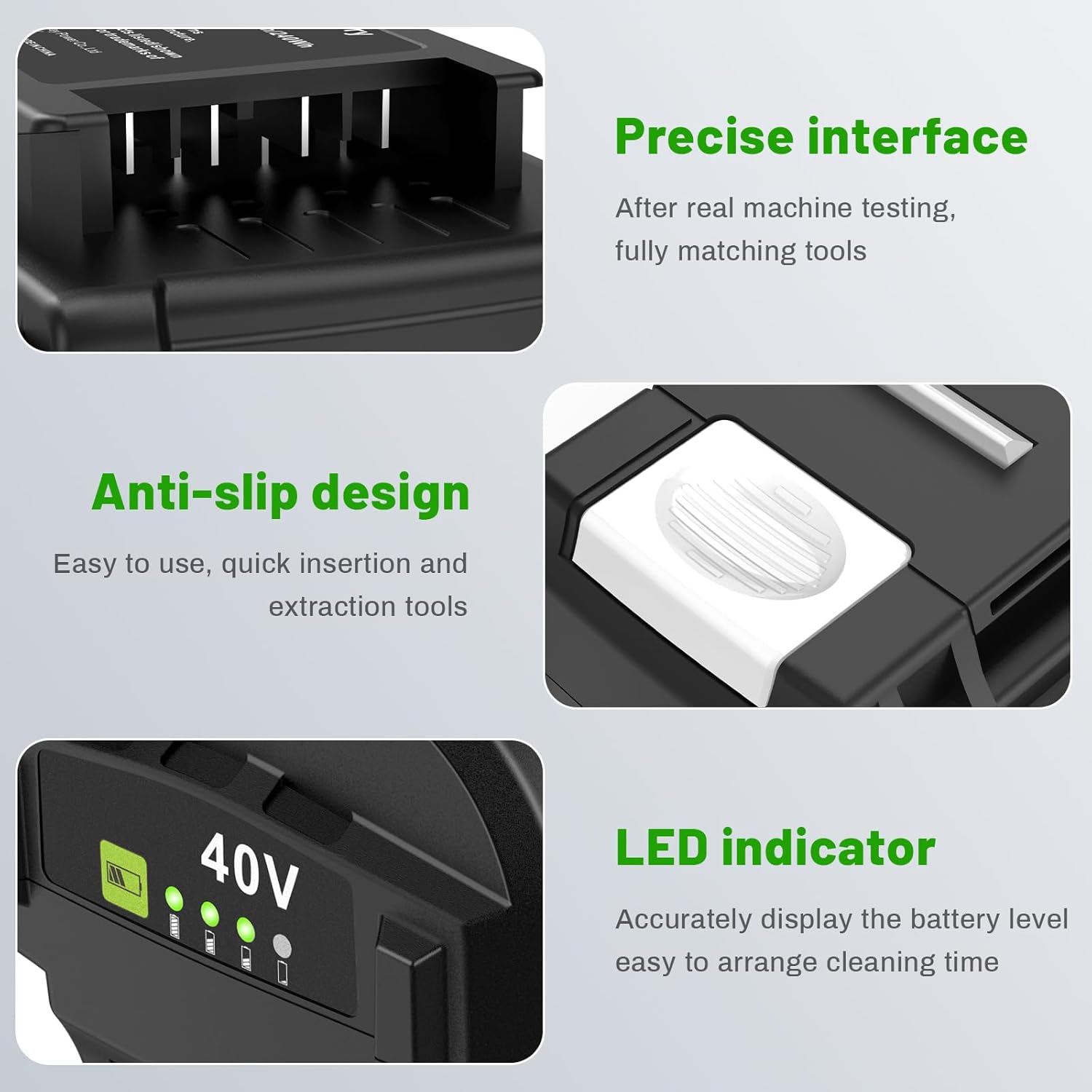 ARyee 6.0Ah 40V OP4060 OP4050A Replace for Ryobi 40V Battery OP4015 OP4040 OP4026A OP40201 OP4015 OP40261 OP4030 OP40401 Cordless Power Tool Lithium Battery, 2Pack (2 Pack 40v Battery) - Image 6