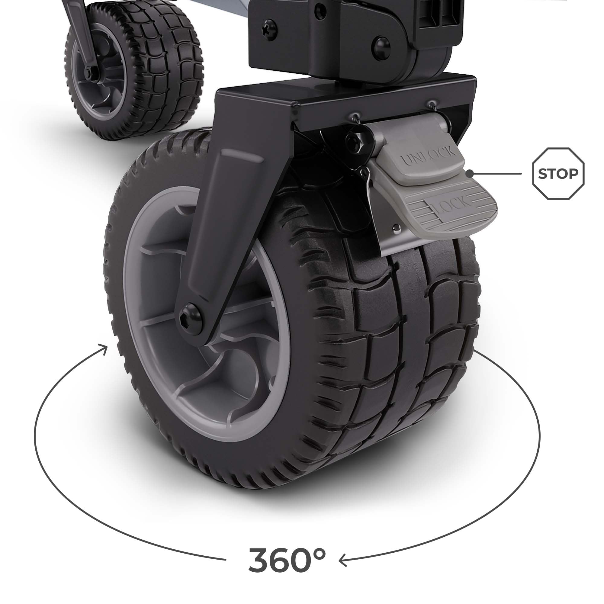 Kinderkraft ROLLSTER, Carro de Transporte Plegable, Capacidad de 130 litros, Capacidad de Carga de 100 kg, Peso Ligero de 10,3 kg, Gris