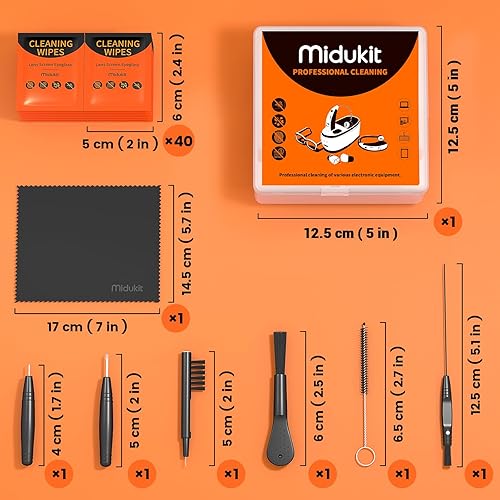 Miniatura 2 de Kit de limpieza de audífonos con toallitas de limpieza, herramientas de limpieza para audífonos que incluyen cepillo y bucle de cera, imán y paño de