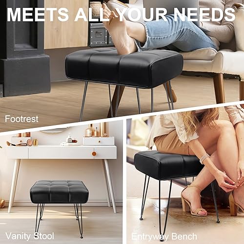 Miniatura 3 de HOUCHICS Taburete de tocador, taburete de maquillaje, taburetes de tocador para maquillaje, silla de tocador, taburete de tocador, silla de tocador