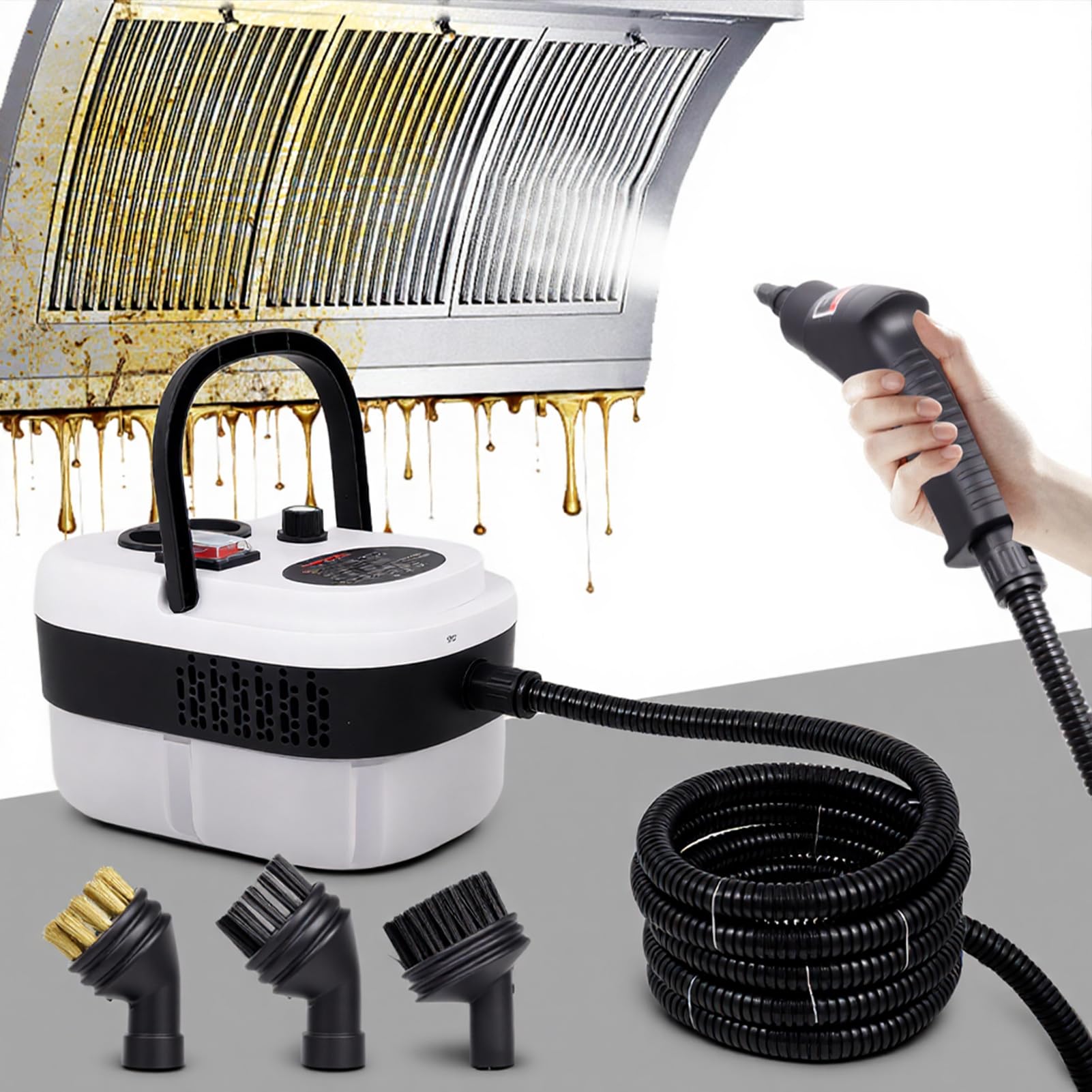 Steam Cleaner for Home Car 15s Fast Heat Portable Steam for Cleaning Handheld 1 2L Tank 6-Level Adjustable