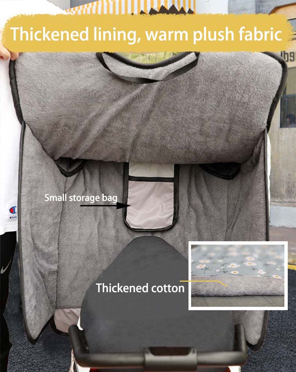 Couvre-Jambes de Scooter avec Manchon de Guidon, Couvre-Genoux imperméable et Coupe-Vent, Tablier Universel pour Voiture électrique/vélo/Tricycle (B)