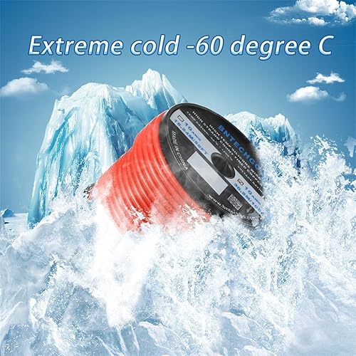Vista 55 de BNTECHGO 10 alambre de silicona de calibre 50 pies ultra flexible de alta temperatura 200 oC 600 V 10 AWG silicona 1050 hebras de alambre trenzado