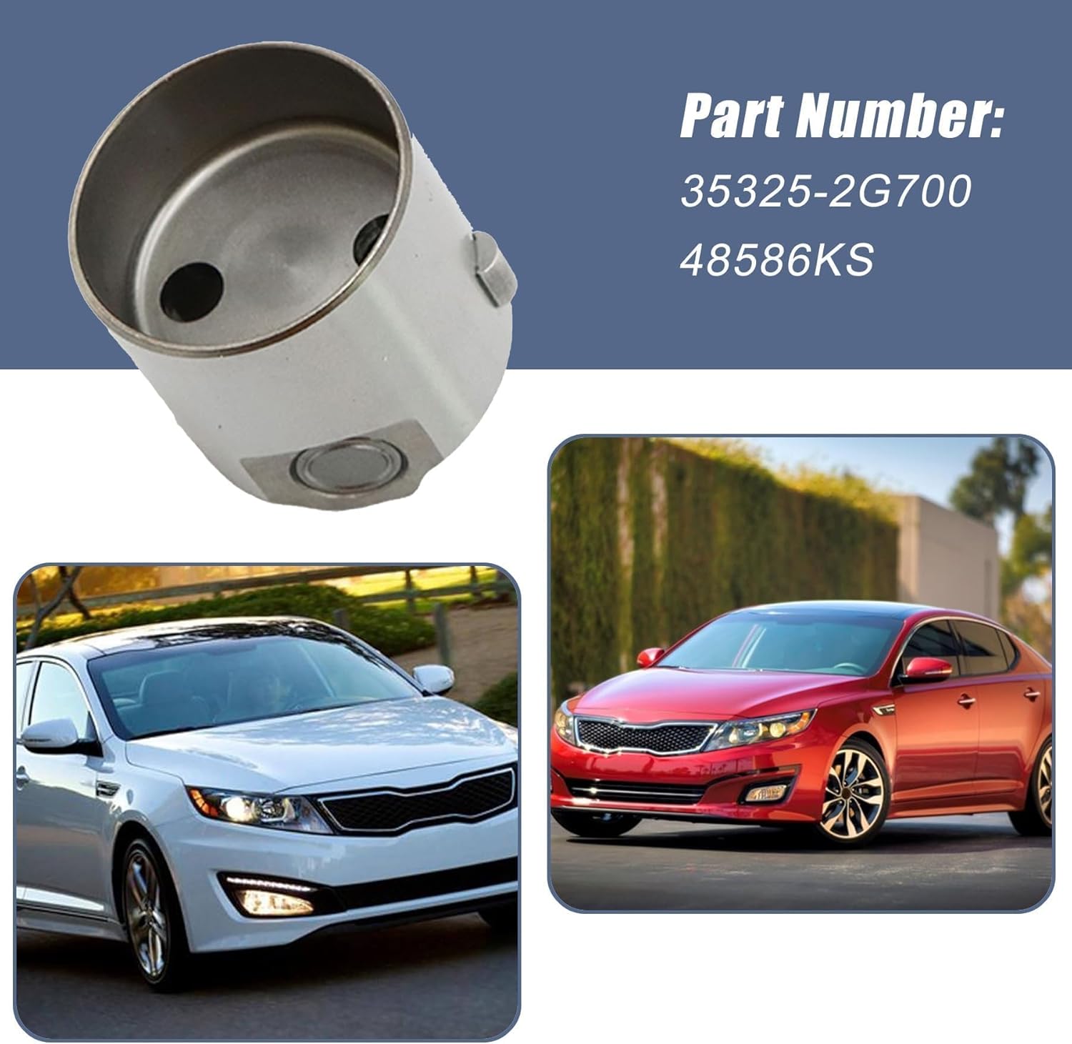 XQSMWF Fuel Pump Camshaft Follower Compatible with Kia Optima 2011-2018, Replace 353252G700 35325-2G700 48586KS Tappet Roller