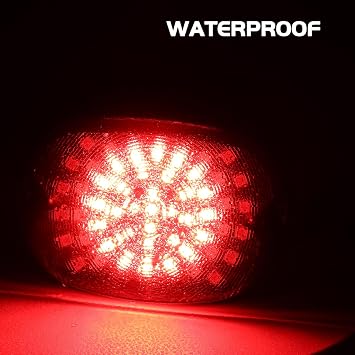 Smoked LED Tail Light Integrated Turn Signal Compatible with Harley