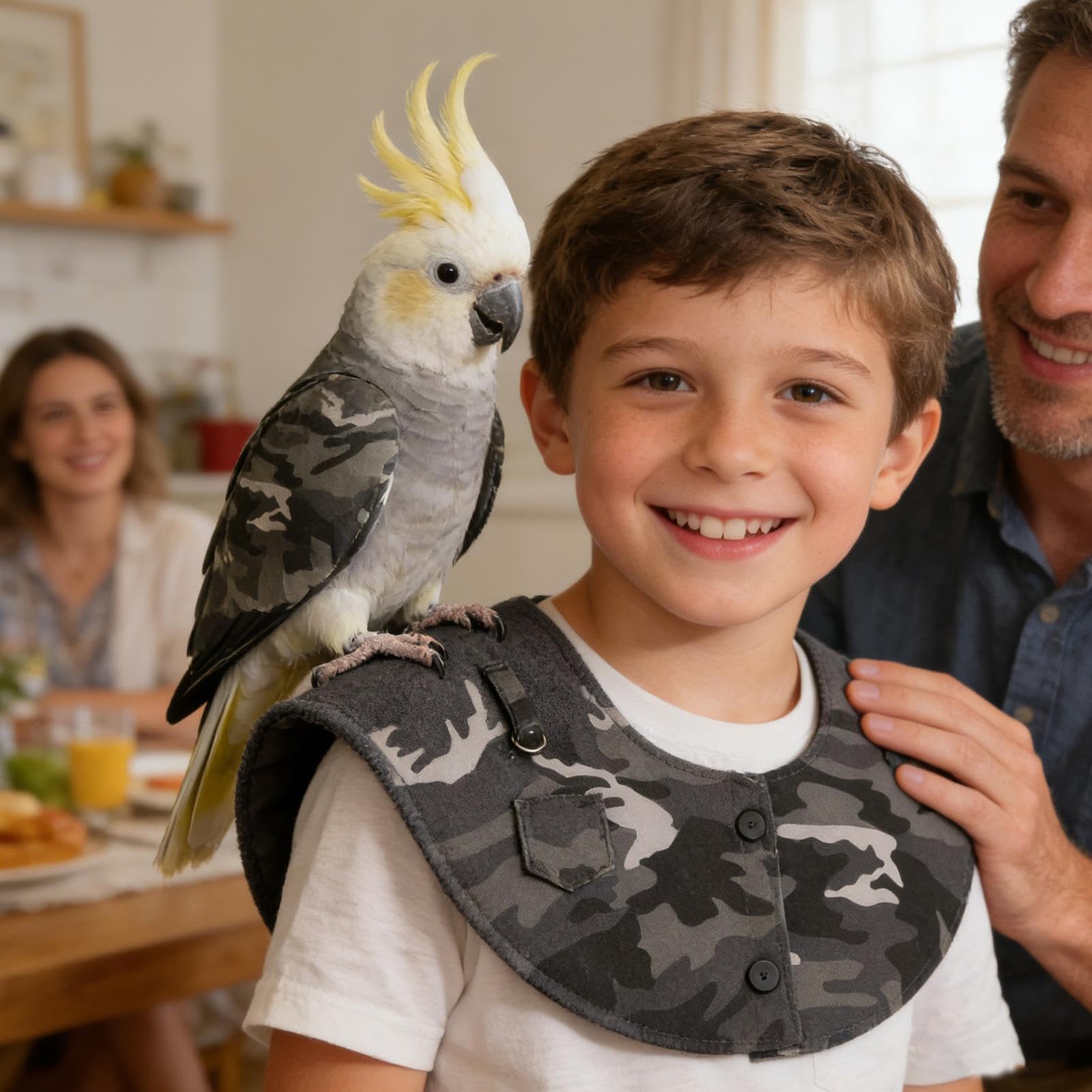 Housse D'épaule – Protecteur De Déjections D'oiseaux En Denim De 50 Cm, Coussin D'entraînement Anti-rayures, Épaulette Réutilisable, Protège-bras Confortable | Housse D'épaule Durable Pour Oiseaux, Po