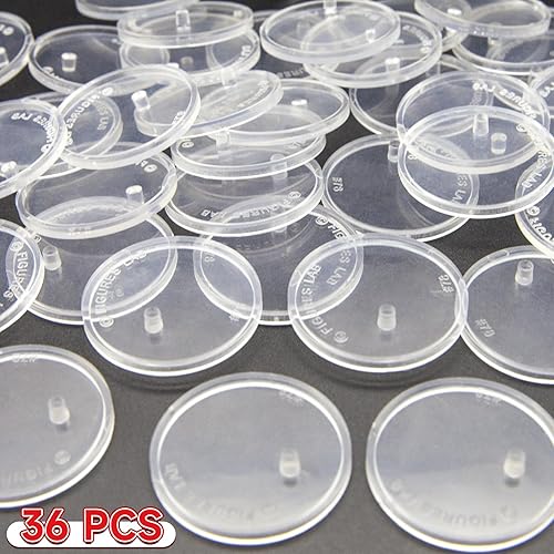 Miniatura 2 de 36 piezas de base redonda transparente compatible con figuras de acción de películas de Star Wars vintage de 3.75 pulgadas, disco de 1.476 in de