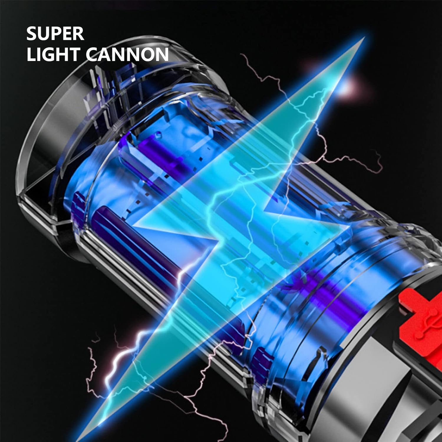 Five Explosion Led Flashlight,Waterproof Super Bright Rechargeable Camping,Portable Flashlights for, Flashlights High Lumens, Flashlights,Table Lamp Outdoor Lighting