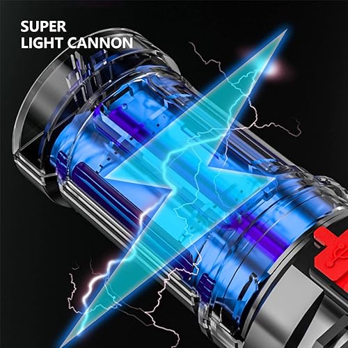 Miniatura 6 de Linterna LED súper brillante recargable para campamento, lámpara de mesa, 4 modos con luz de trabajo COB, IPX6 impermeable, potente luz de flash de