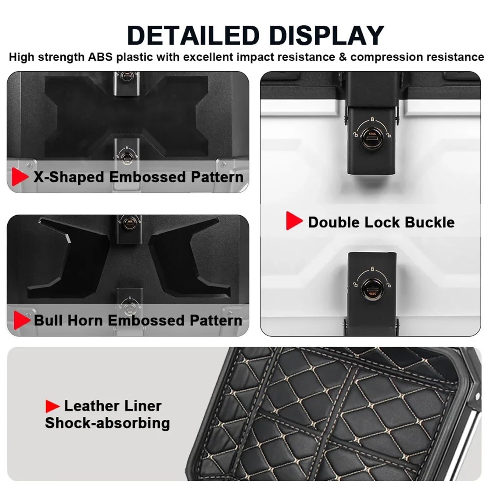 Baúl Trasero Universal ABS De 45 L para Motocicleta para DS525X DS900X 650DS 650DSX 525DSX 500DSX