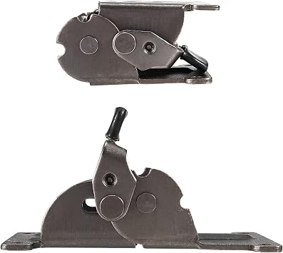 MANCHAP 4 PCS Self Locking Folding Hinge, 0-90-180 Degree Foldable Leg Hinge Support Bracket with Screws for Table Leg, Workbench, Black