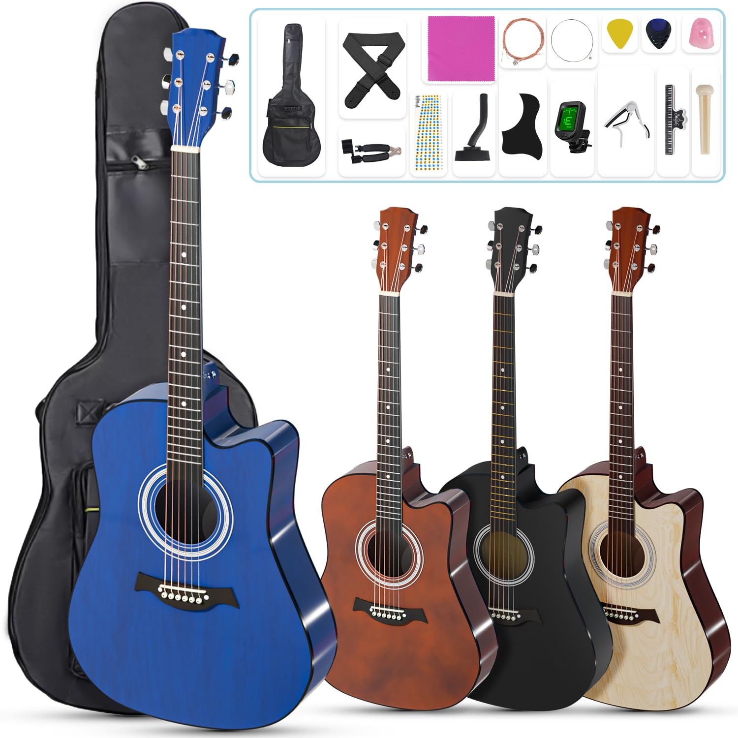 Amazon | Moon River アコースティックギター 38インチ 17点