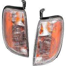 2pcs Signal Light Left Right Side Plastic Lens Clear & Amber Lens Corner Light Incandescent W/Bulbs NI2521124 261257Z425 9591273