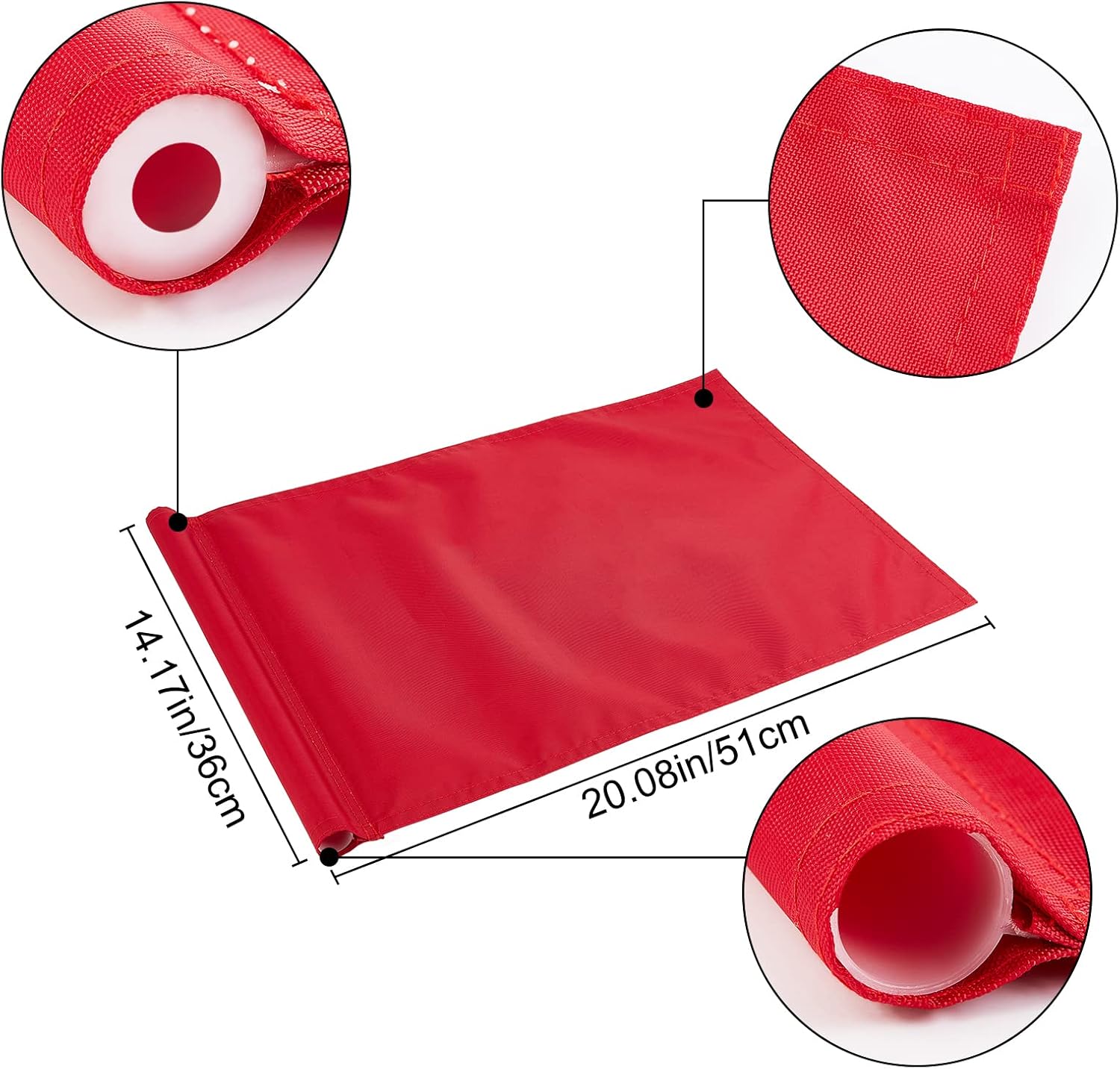 WEBEEDY Standard Golf Flag, Solid Golf Flag with Tube Inserted, Practice Putting Green Golf