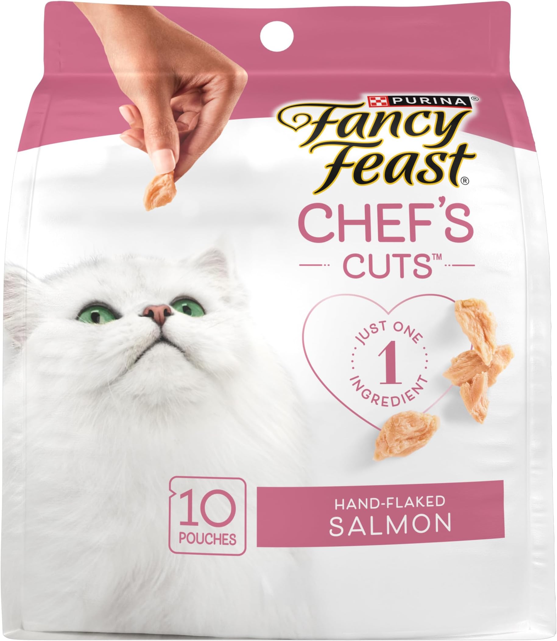 Purina Fancy Feast Purely Natural Hand-Flaked Salmon Cat Treats, 30 gm