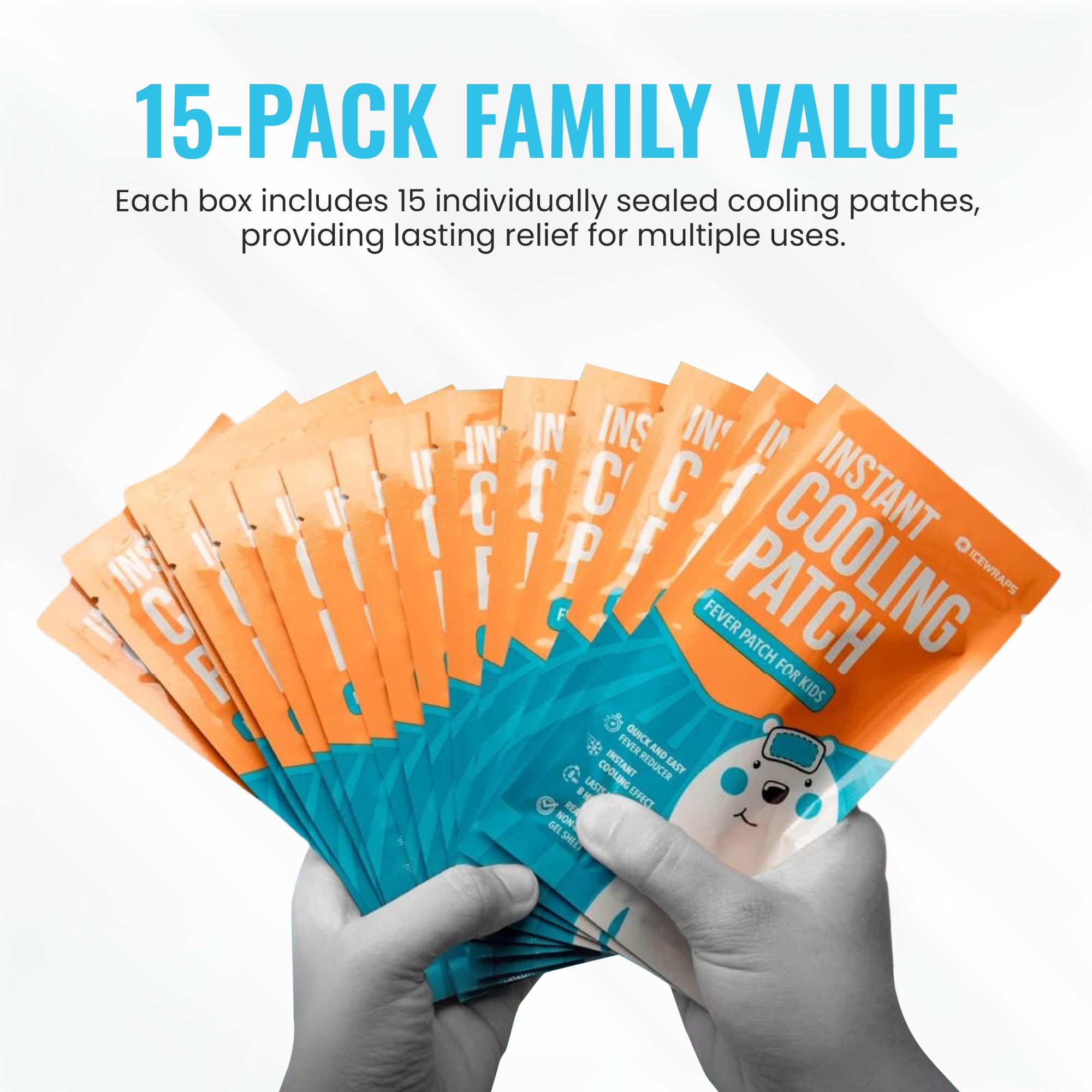 Cooling Patch for Kids & Adult - 8 Hours Cooling Comfort, 15 Pack — Amazon image 3
