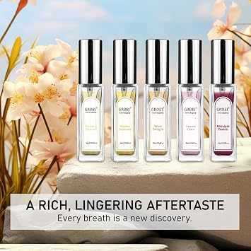 5-Piece Lover's Symphony Eau de Parfum Set Floral & Fruity Perfume Sample Set for Women, Travel Size Mini Spray, Gift Box for Holiday Birthday Valentine's Day