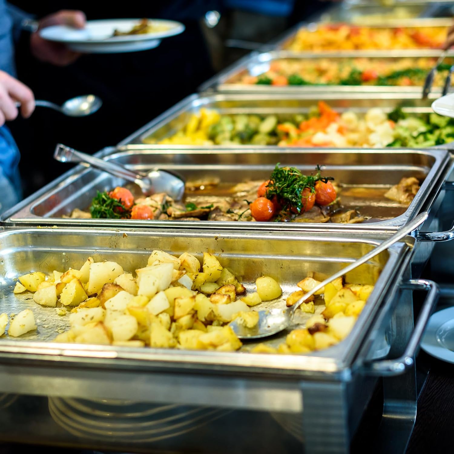 6 Pack Half Size Hotel Pans,1/2 Size 2.5 Inch Deep Stainless Steel Steam Table Pans Half Pans for Chafing Dishes, Breading Trays for Hotel Chafing Dishes Buffet Hotel Party - Image 5