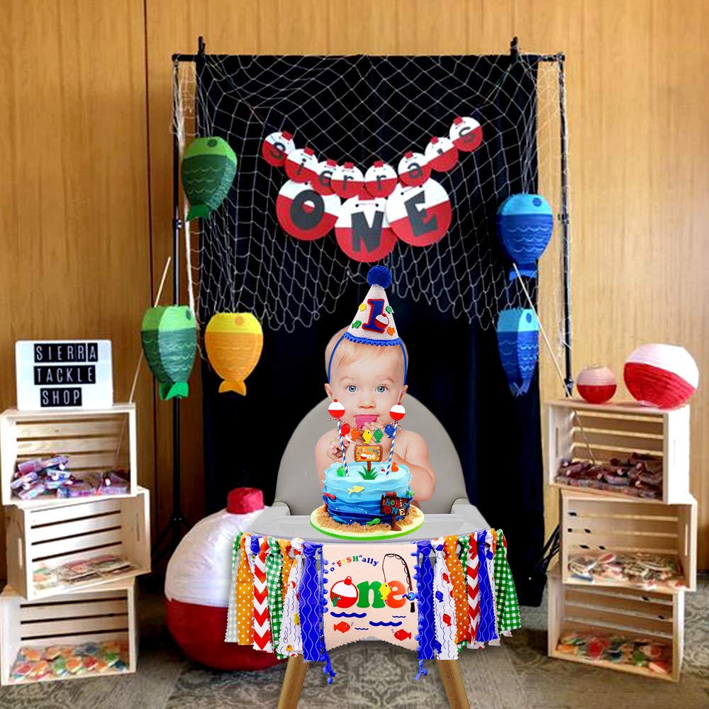 3In1 Gone Fishing First Birthday Party Decorations Little Fisherman