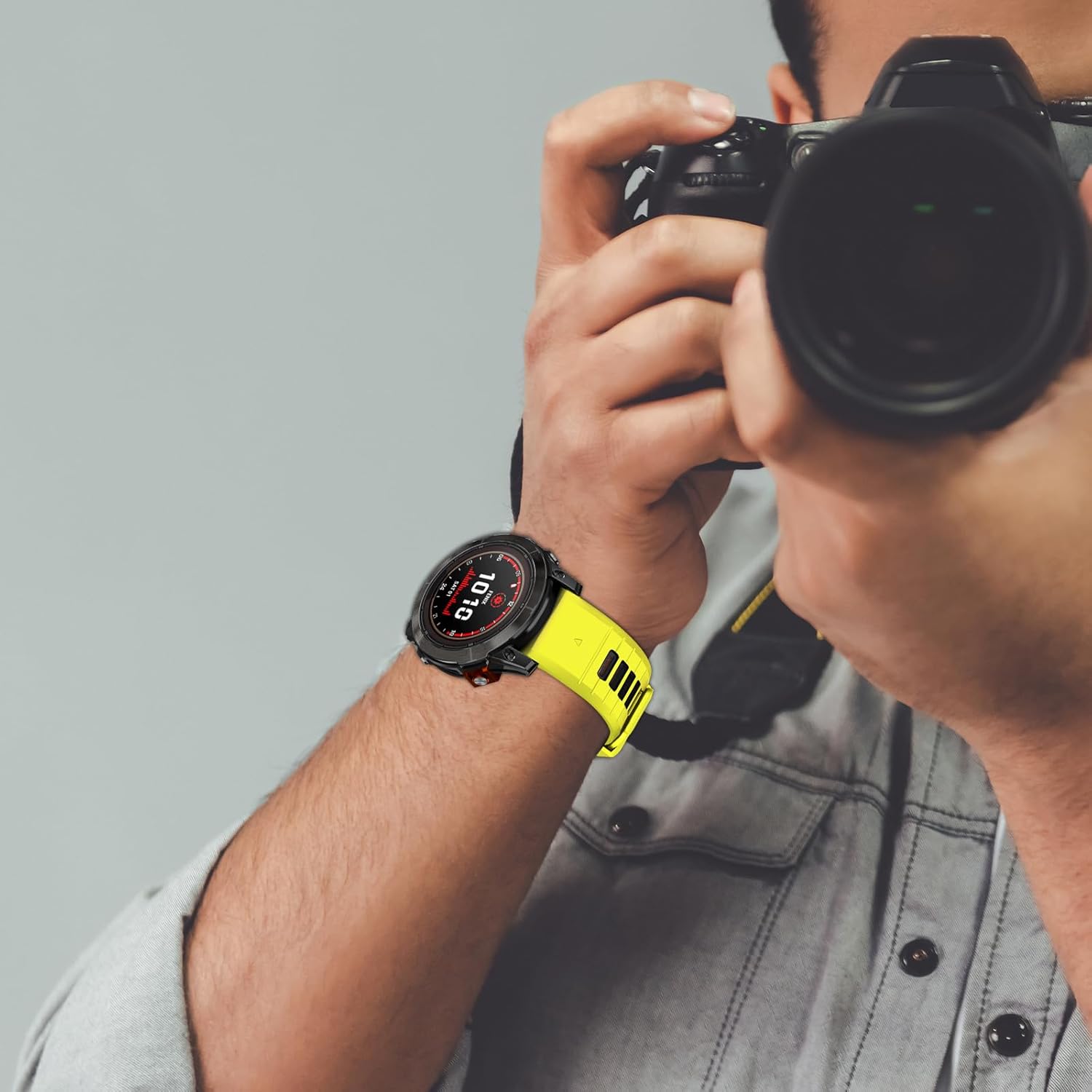 EZMVZKU 22mm Quickfit Silicone WatchBand for Fenix 8/8Pro 47mm/Fenix 7/6/5/7 Pro/6 Pro/5 Plus,Sport Band Straps for Forerunner 970 965 955/Quatix 8/tactix 8 AMOLED/Approach S70 47mm/S62/Descent G2/G1 - Image 6