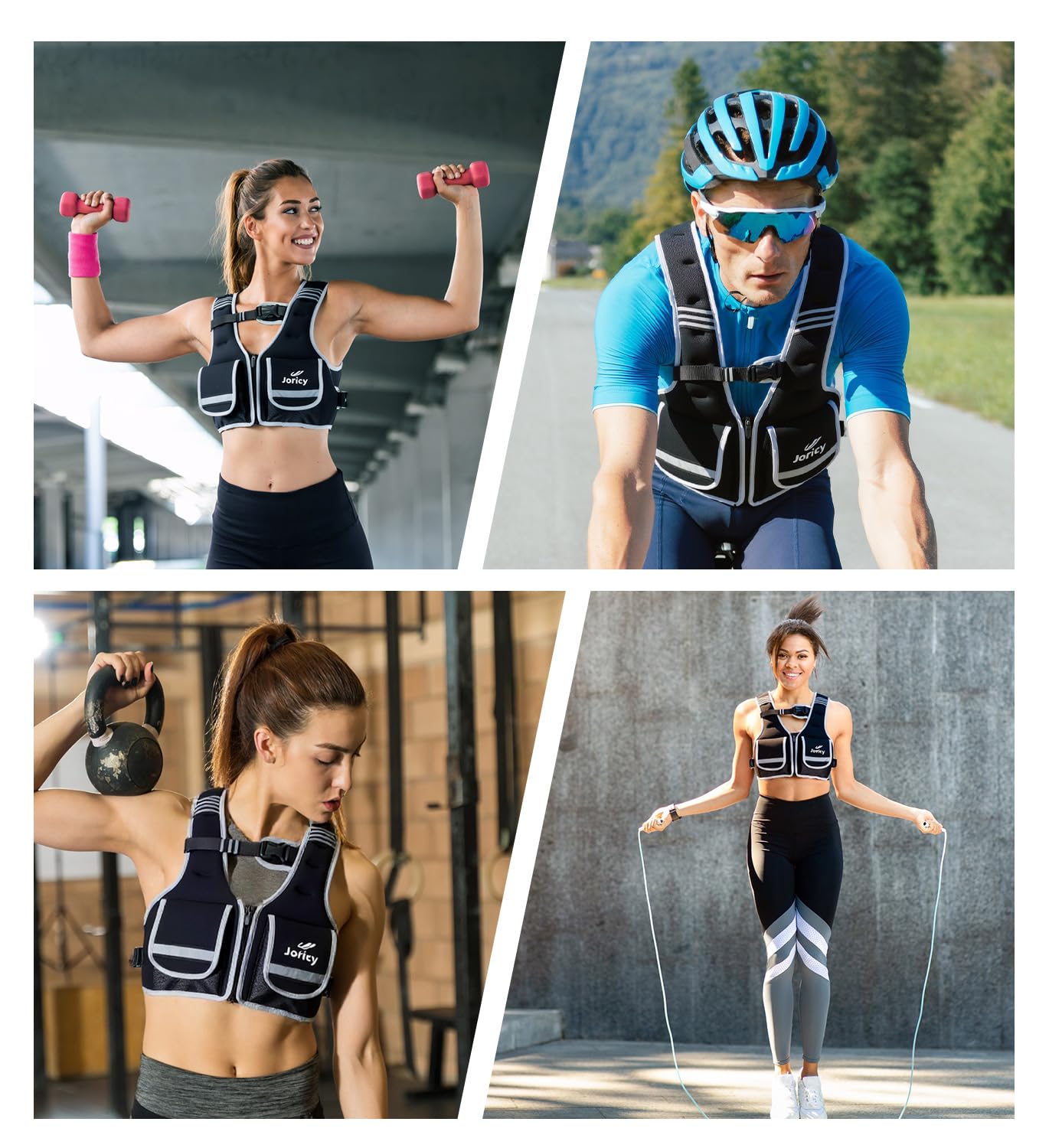 Chaleco con peso ajustable para mujer, 5-12 libras/10-16 libras/17-24 libras/23-30 libras, chaleco de peso con rayas reflectantes, chalecos para correr con cremallera para mujeres y hombres