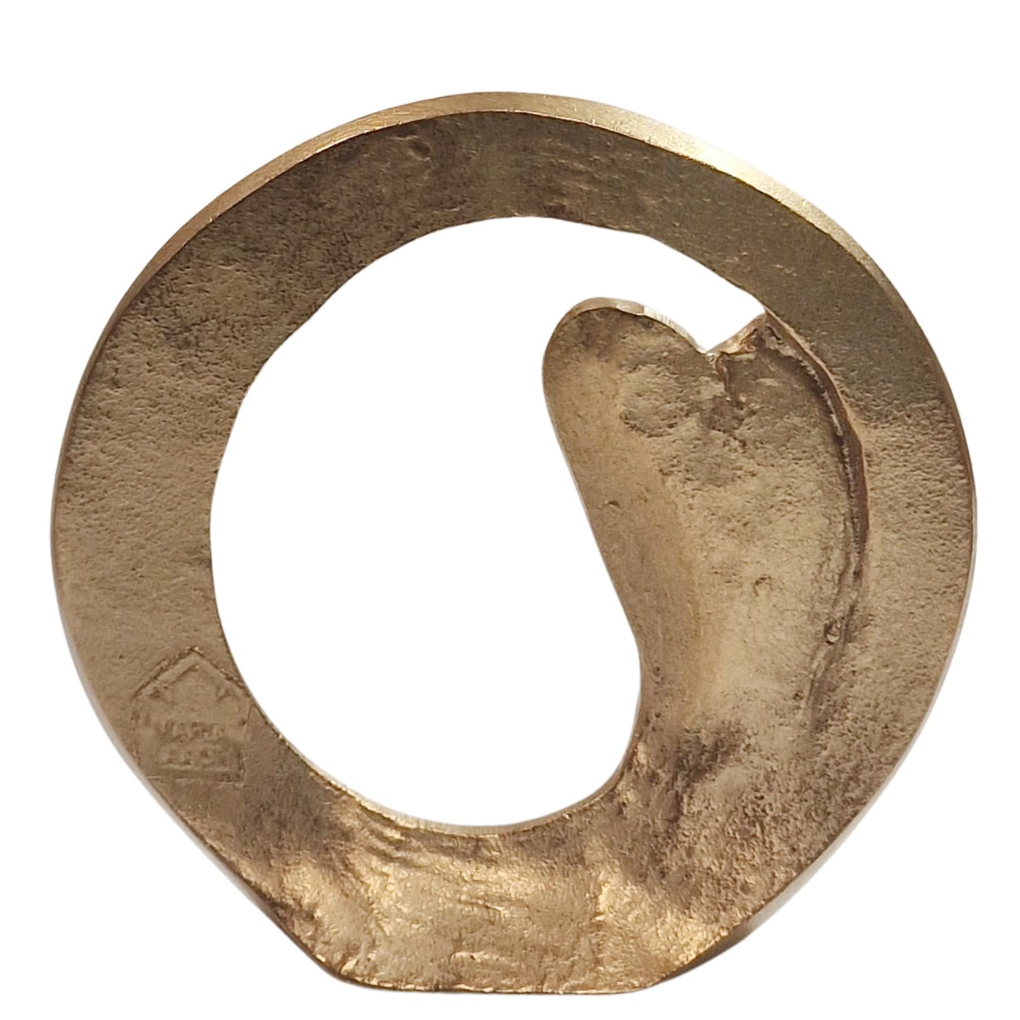 Herzmensch Goldene Engel Herz Figur 8 cm aus massiver Bronze - Schutzengel Geschenk zur Hochzeit, Geburt, Geburtstag Weihnachten, Genesung