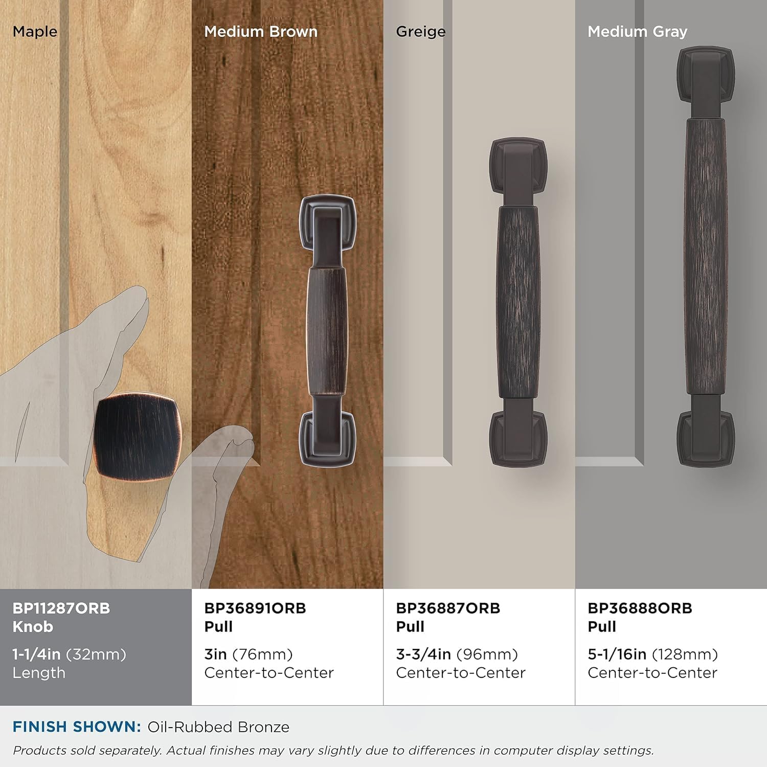 Amerock | Cabinet Knob | Oil Rubbed Bronze | 1-1/4 inch (32 mm) Length | Stature | 10 Pack | Drawer Knob | Cabinet Hardware