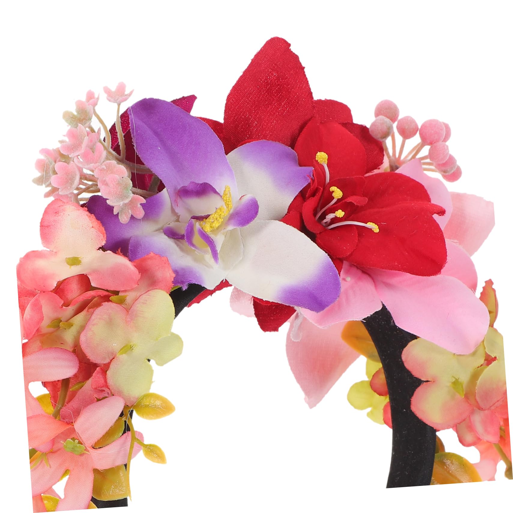 Healeved 4pezzi Cerchietto Floreale Elegante Per Cerimonia e Occasioni Speciali Accessorio Per Con Fiori Di Giglio Per e Matrimoni
