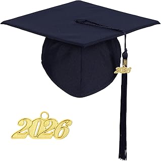 Matte Graduation Cap with Tassel for Adults High School College Bachelor Master Ceremony