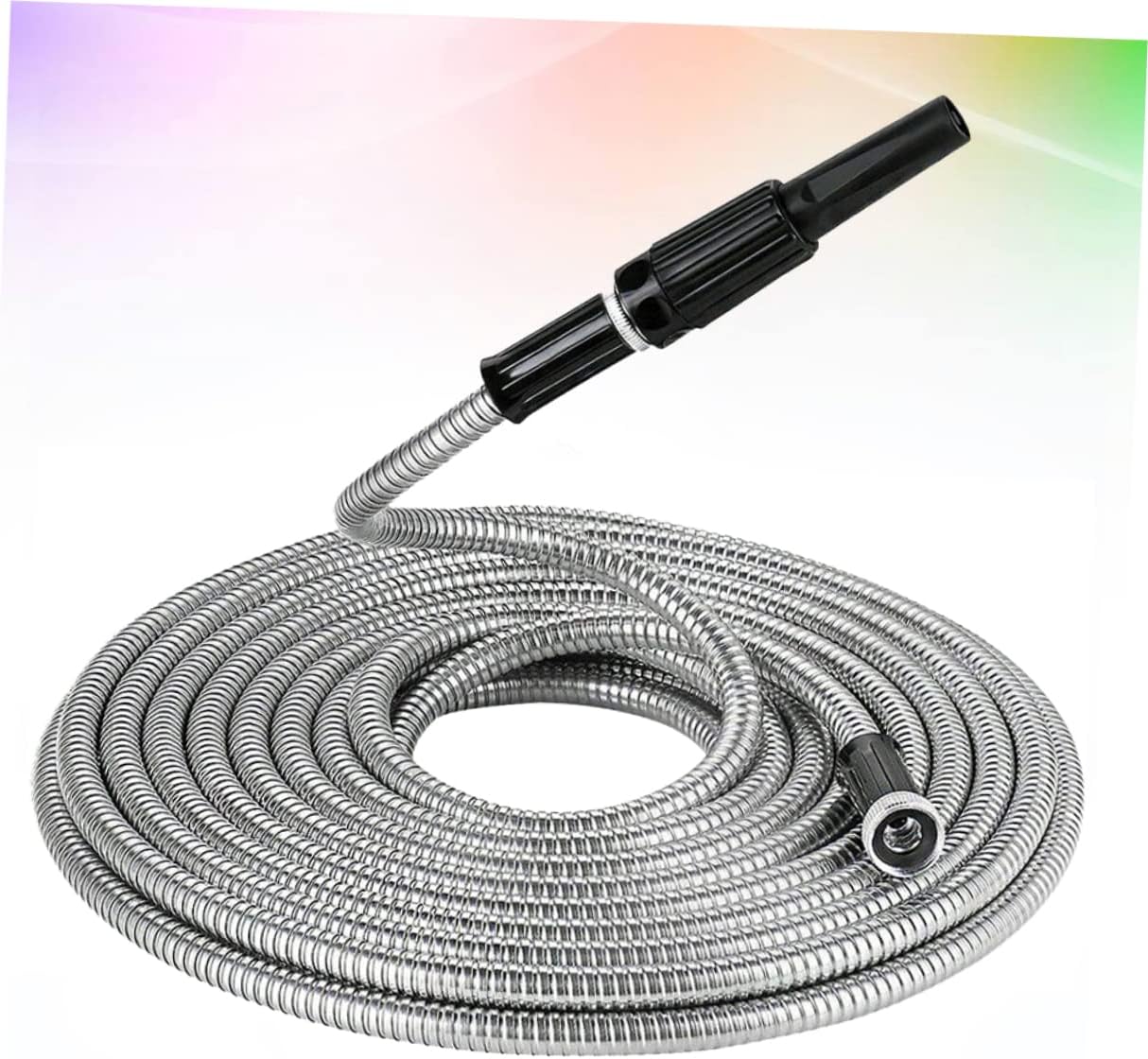 Stainless Steel Telescopic Watering Hose Nozzle for Garden Lawn and Car Washing Puncture Leak-resistant Design