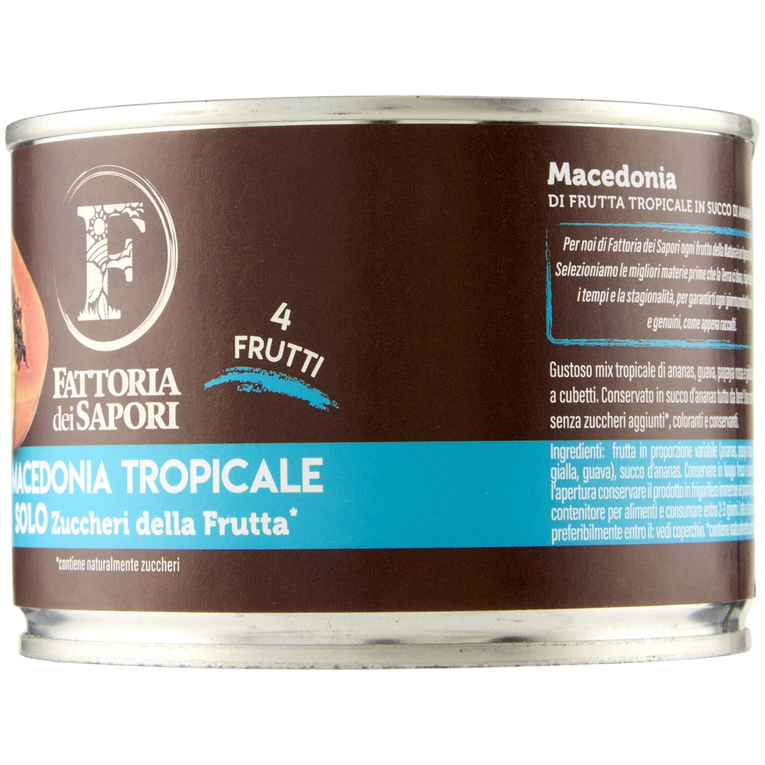 Fattoria Dei Sapori Macedonia Tropicale Senza Zuccheri Aggiunti, 410g