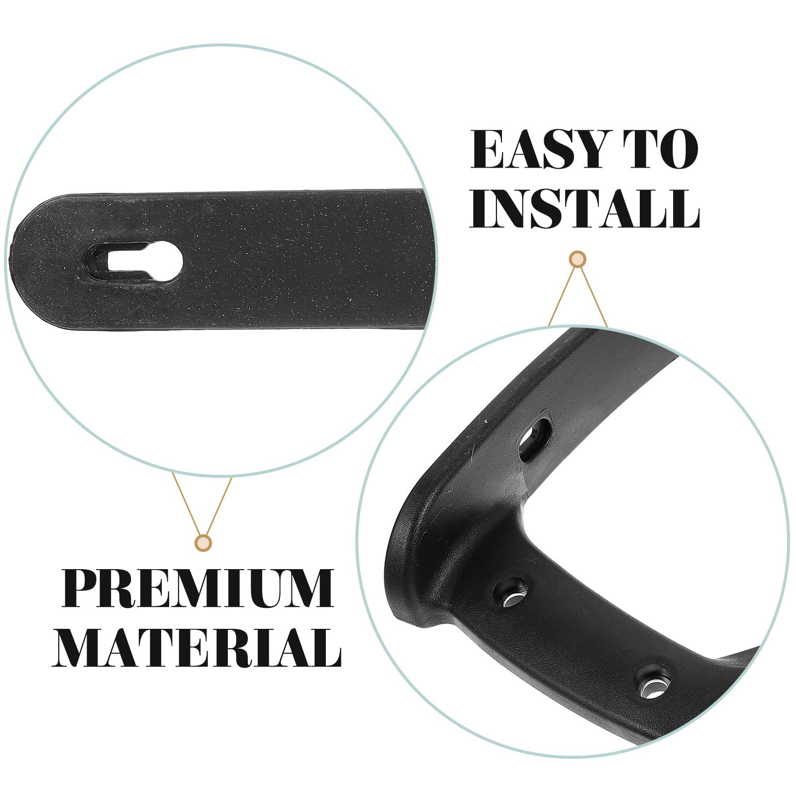 2pezzi Braccioli per Sedia da Gioco e Ufficio in Plastica Pp Elasticizzati, Ricambio Ergonomico per Poltrona Gaming Nero, Accessori per Anziani e Donne Incinte