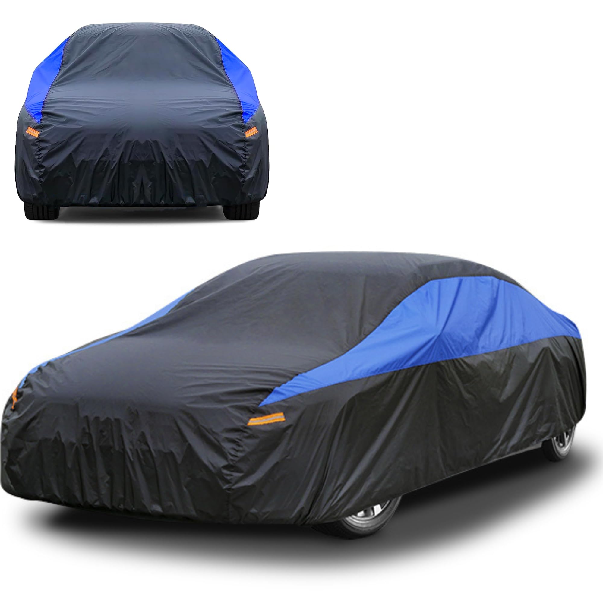 JanYoo Waterproof Car Cover All Weather Snow proof UV Protection Windproof Outdoor Full Car Cover, Universal Fit for Sedan (Fit Sedan Length 490-470CM)