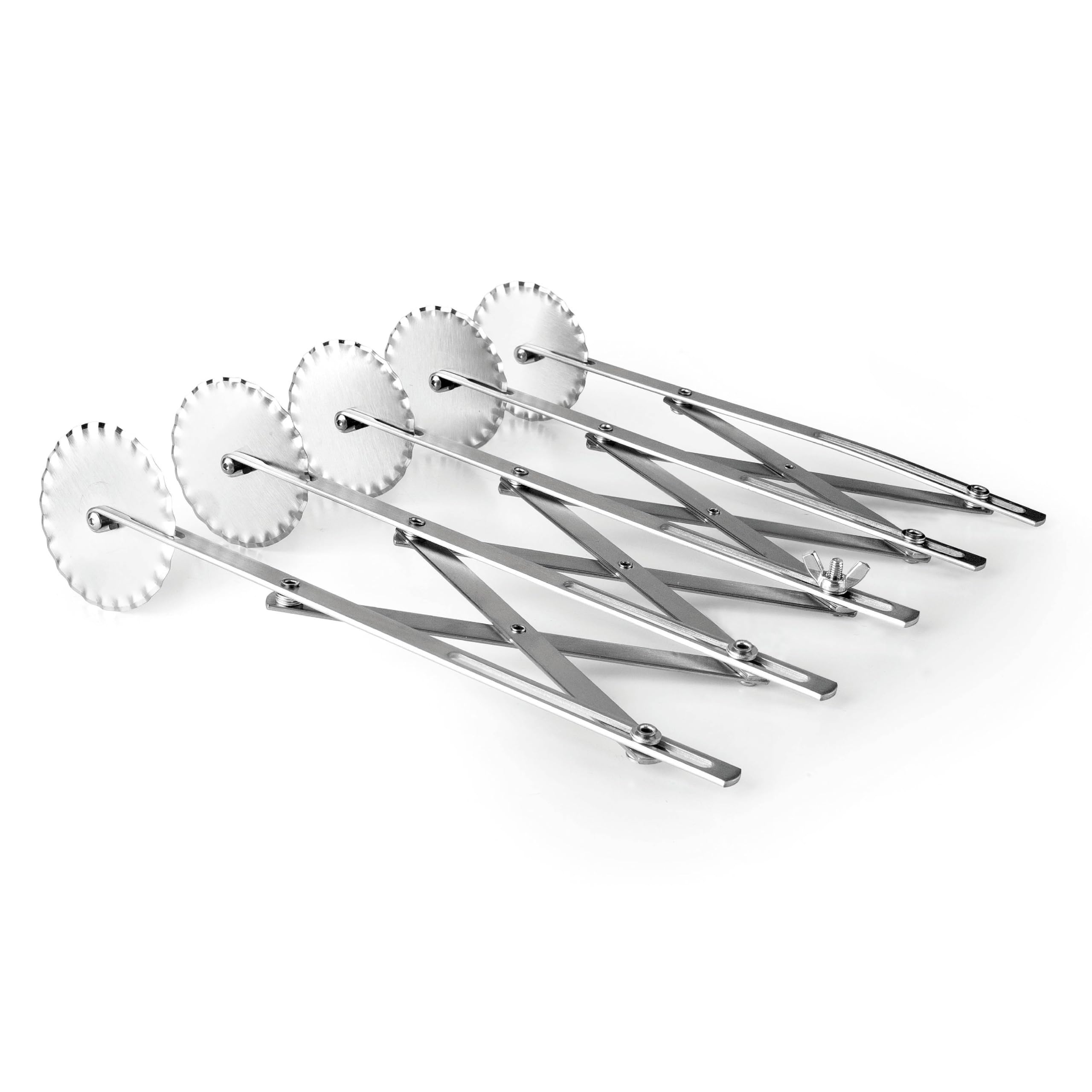Lacor Tagliapasta Riccio Allungabile - 5 Ruote In Acciaio Inox Per Impasti - Foto 5