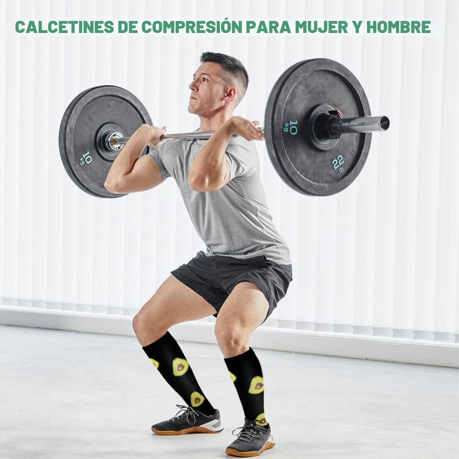 LEOSTEP 6 pares de calcetines de compresión para hombres y mujeres, soporte diario para viajes, trabajo y estilo de vida activo, calcetines respirables cómodos(Fruta,S-M)