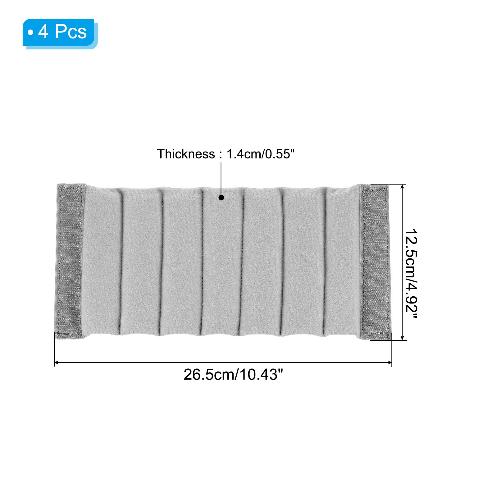 PATIKIL Divisor de Bolsa para Cámara, 4Pcs 26.5cmx12.5cmx1.4cm Almohadilla Separadora A Prueba de Golpes para Bolsa de Cámara Protectora de Lentes para Cámara Organizadora Universal, Gris