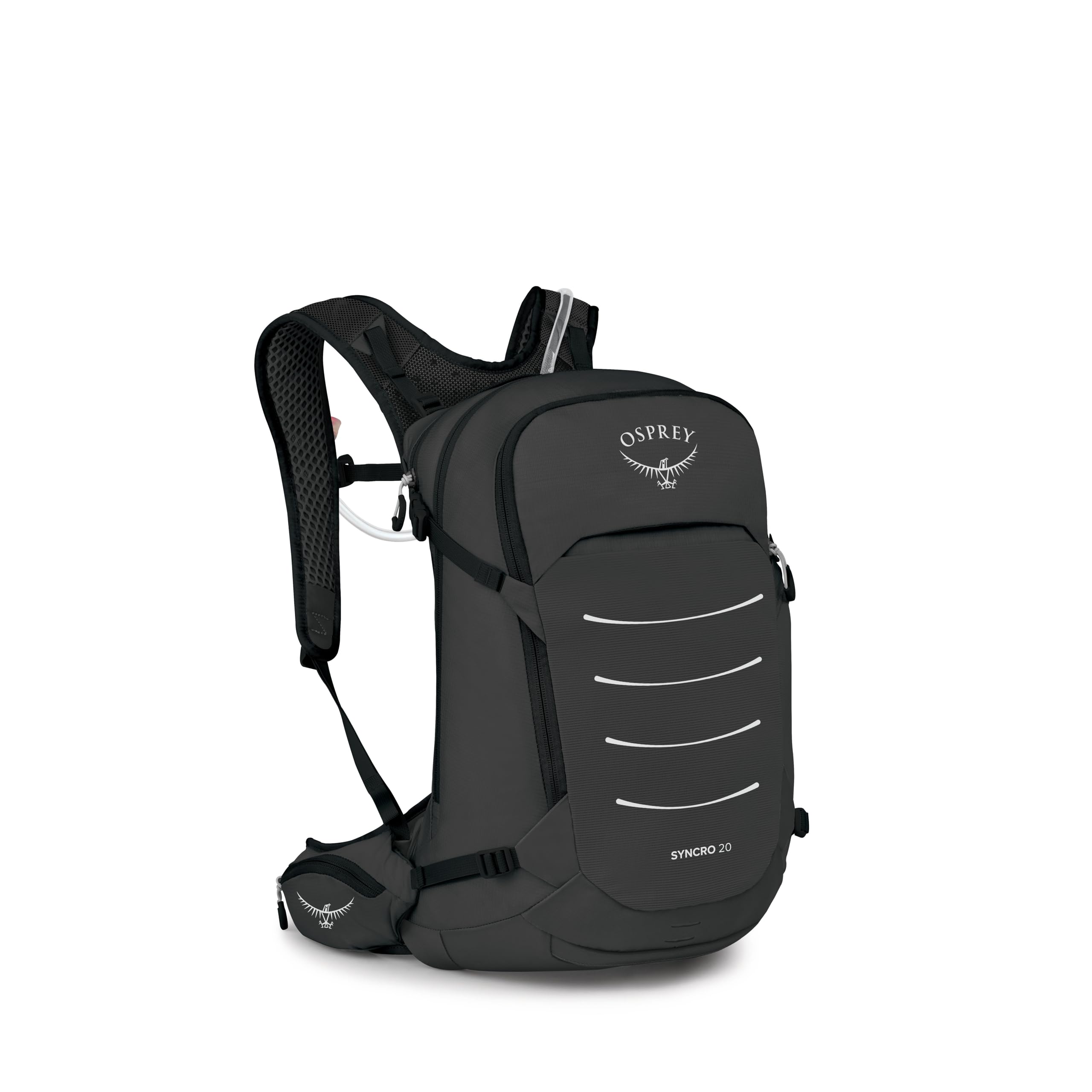 Osprey Syncro 20L Unisex Lightweight Hiking, Mountain Biking Hydration Pack with Water Bladder, Raven Black-image-39