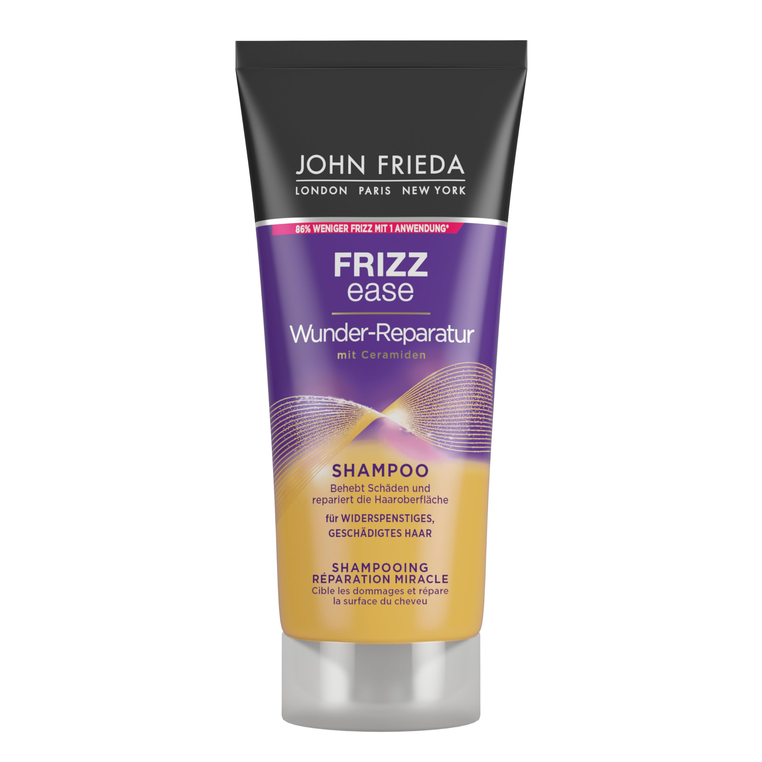 John Frieda Wunder Reparatur Shampoo - Inhalt: 75 ml - Reisegröße - Ideal zum Testen oder Verreisen - Frizz Ease Serie