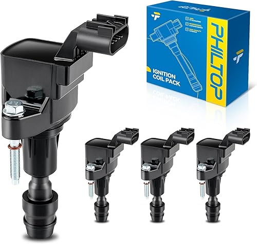 PHILTOP Bobina de encendido, paquete de 4 bobinas UF491, repuesto para Equinox, Malibu, terreno, cobalto, HHR, Verano, G6, Captiva Sport, Regal,