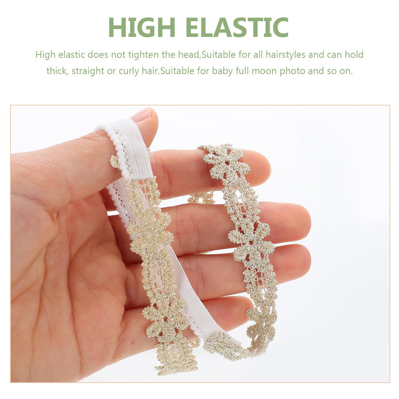VICASKY 18pezzi Fasce Per Bambina Con Fiori Pizzo Eleganti Cerchietti Per Bambina Accessori Per Fotografie e Feste Per Occasioni Speciali