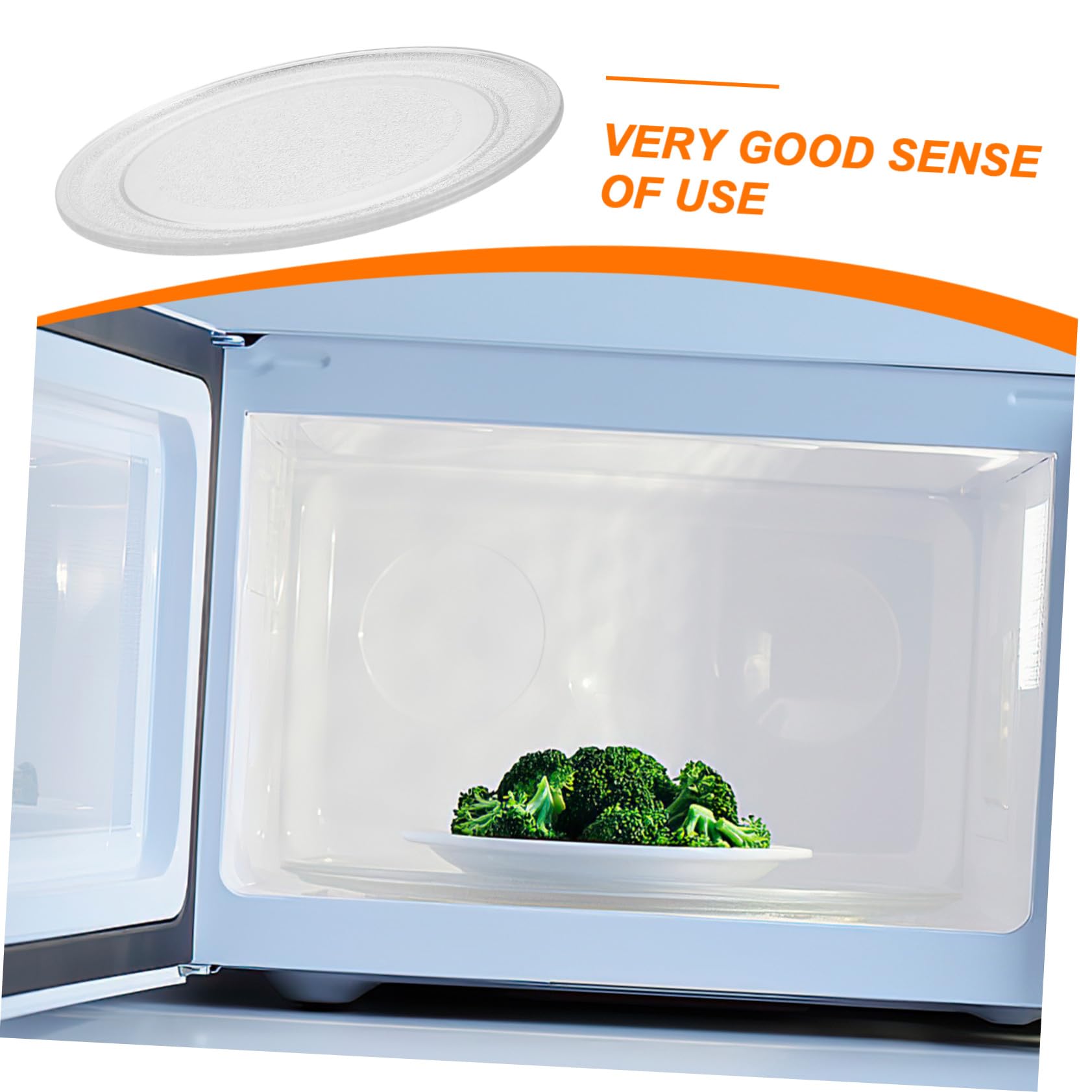 Gatuida Plato Giratorio Fácil de Limpiar para Microondas de Vidrio de 24.5 Cm y Sencillo de Instalar Blanco para Uso en Horno Microondas