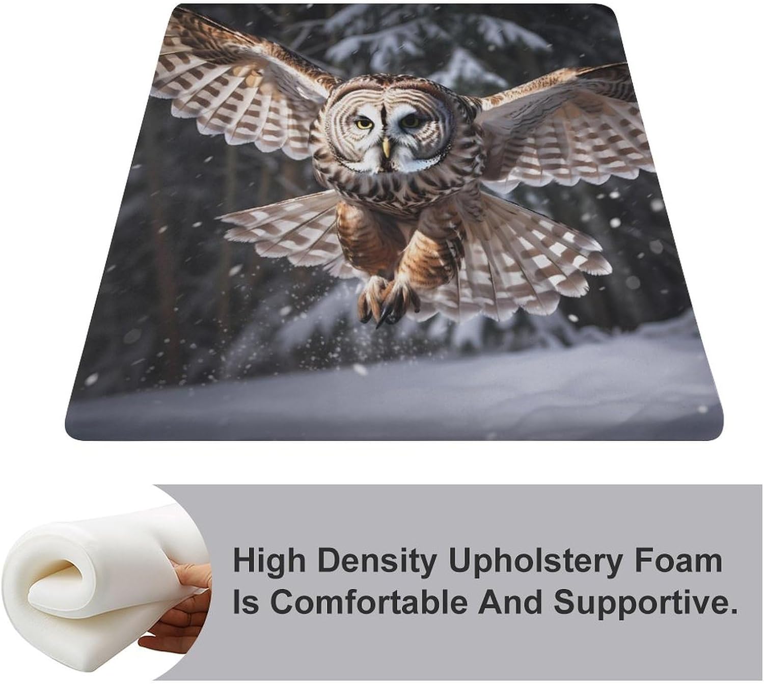 Owl Floor Pillow Meditation Yoga Cushion Square Chair Cushion Pillows Seating for Adults