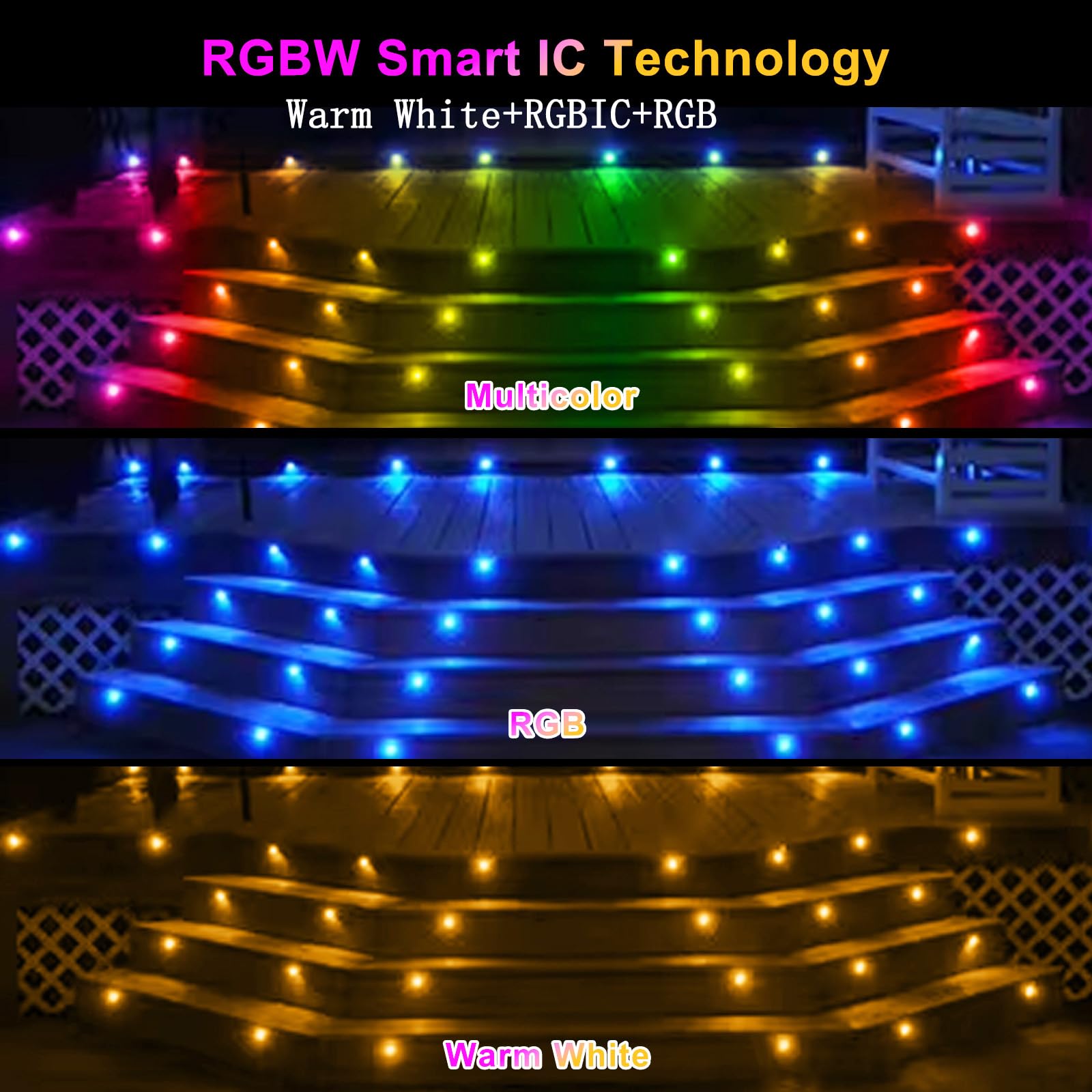 10er Set WiFi RGBIC LED Bodeneinbaustrahler Außen, Ø31mm Smart Terrassenbeleuchtung Warmweiß dimmbar, IP67 Wasserdicht Bodenstrahler kompatibel mit Alexa & Google Home, App-Steuerung