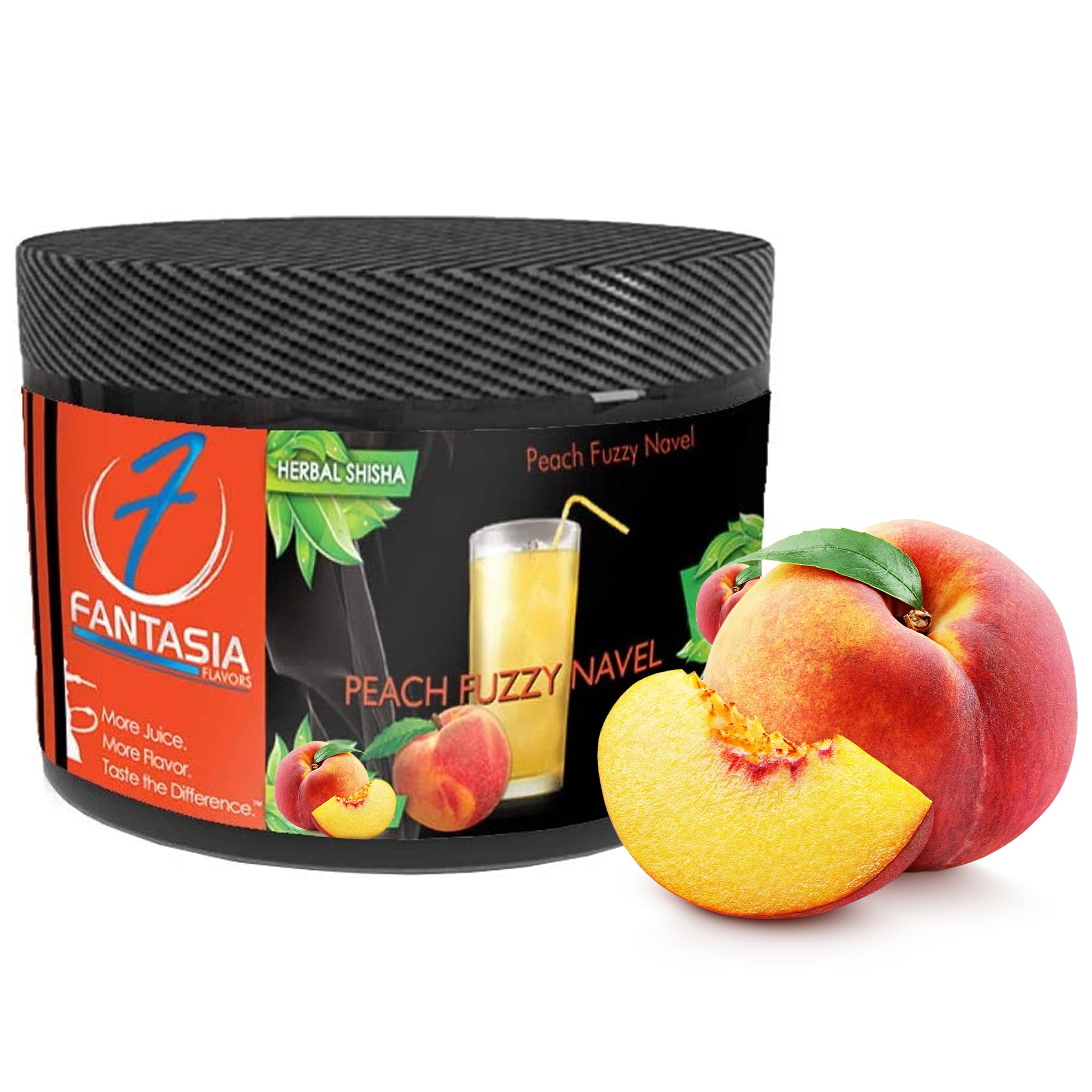 Fantasia Nicotine-Free Hookah, Hookah Shisha Flavor, 250g Can, Tobacco Free, Nicotine Free, Peach Fuzzy Navel (Sexy Peach)