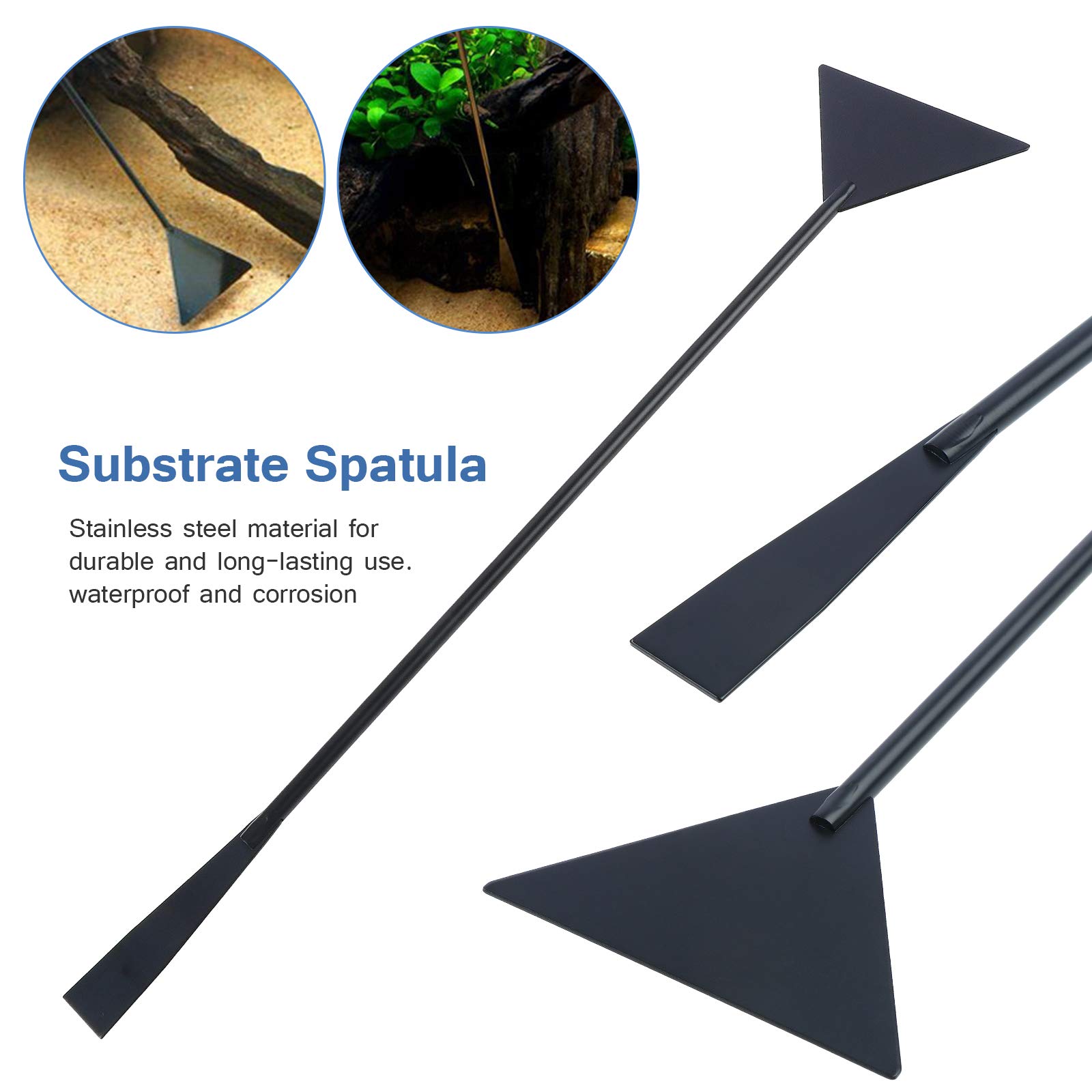 Set Attrezzi 6 In 1 Per Acquario - Acciaio Inox - Pinzette, Forbici, Spatola - Foto 7