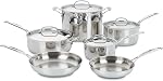 Cuisinart Chef's Classic 10-Piece Stainless Steel Pots and Pans Set, Cool Grip™ Handles, Silver (77-10PC)